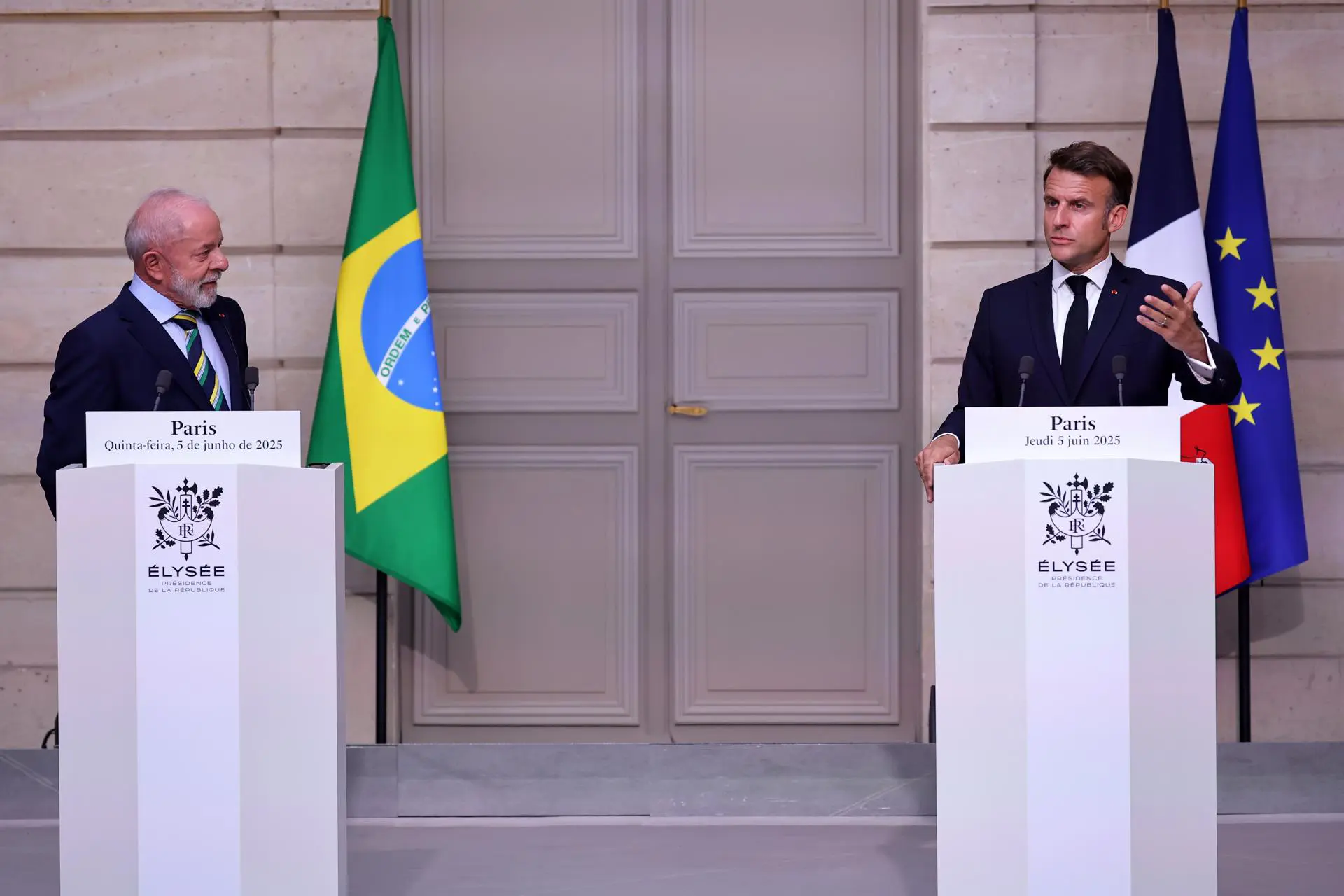 Macron se opõe a Lula