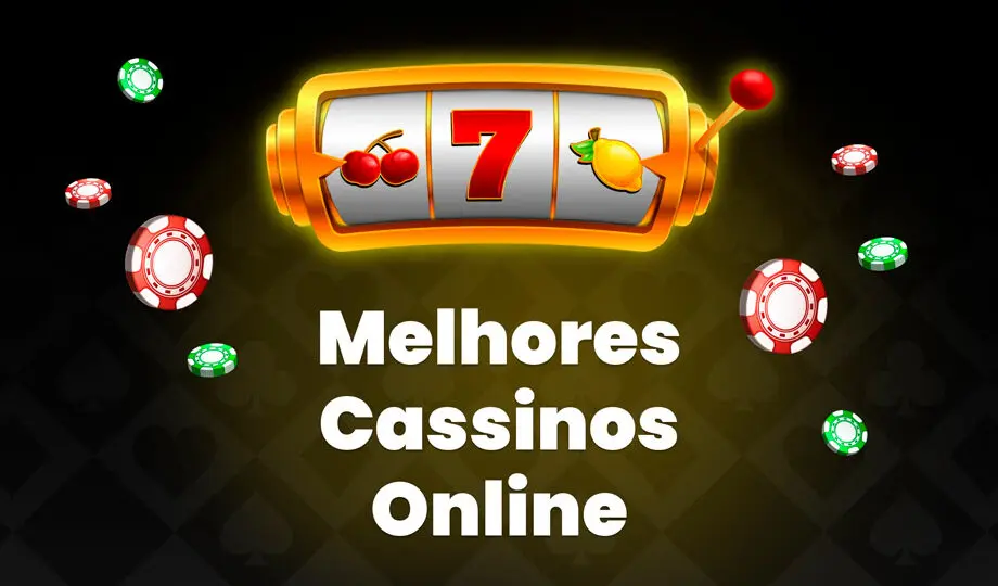 Cartaz com top melhores cassinos online do Brasil