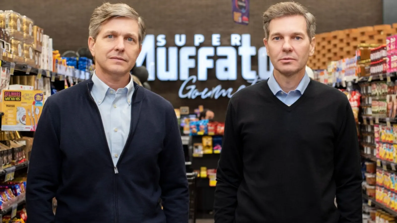 Ederson e Everton Muffato, diretores do sexto maior grupo varejusta de alimentos do Brasil
