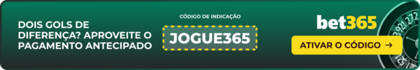Dois gols de diferença? Aproveite o pagamento antecipado Código de Indicação JOGUE365 Bet365