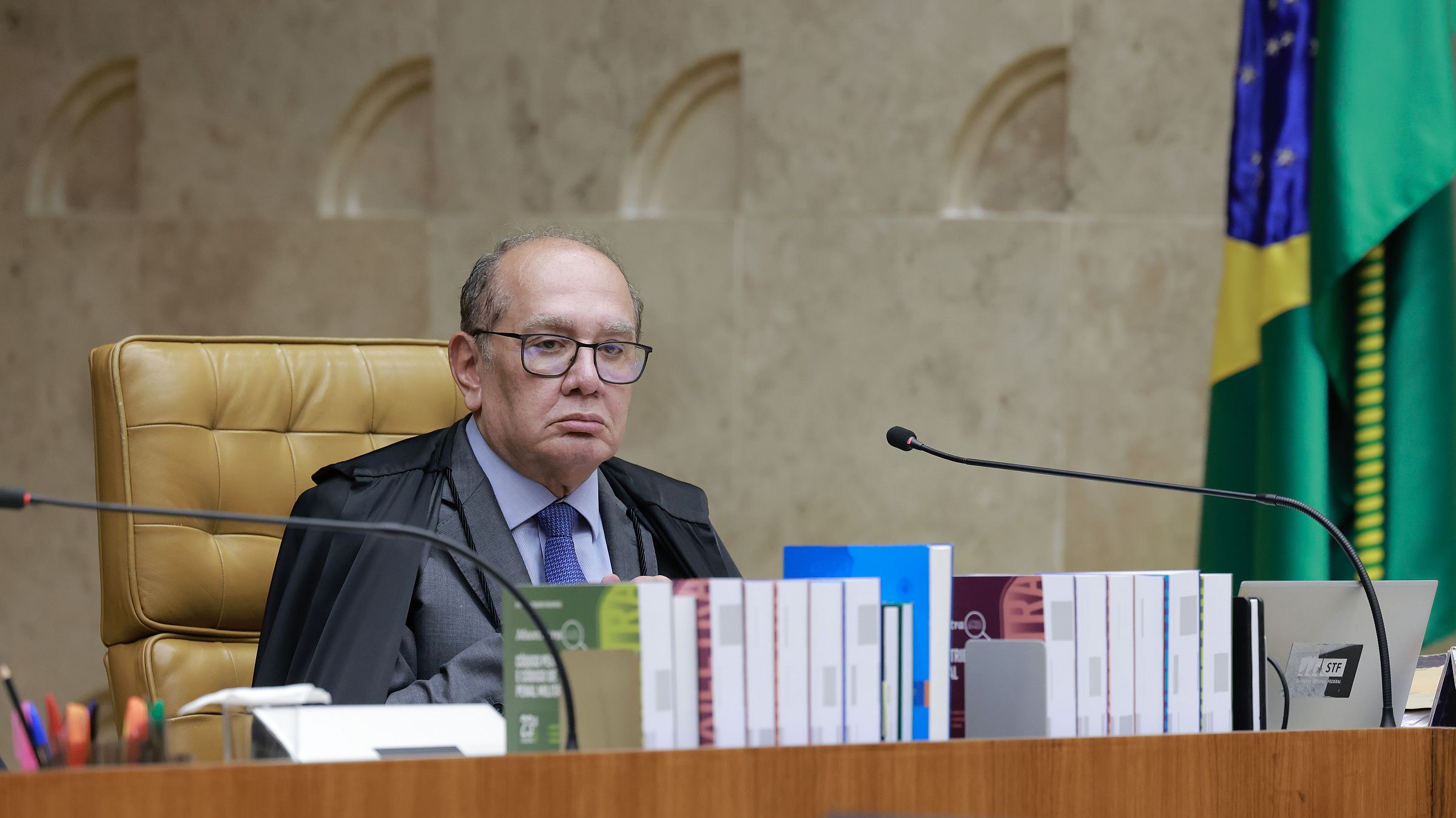 Gilmar Mendes na sessão de 11 de junho do STF, quando falou da “admiração pelo regime chinês”.