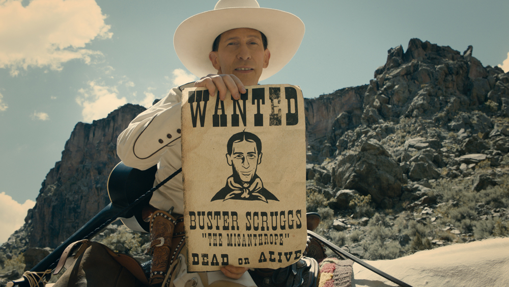 O ator Tim Blake Nelson, que faz um atirador de primeira em &#8220;A Balada de Buster Scruggs&#8221;