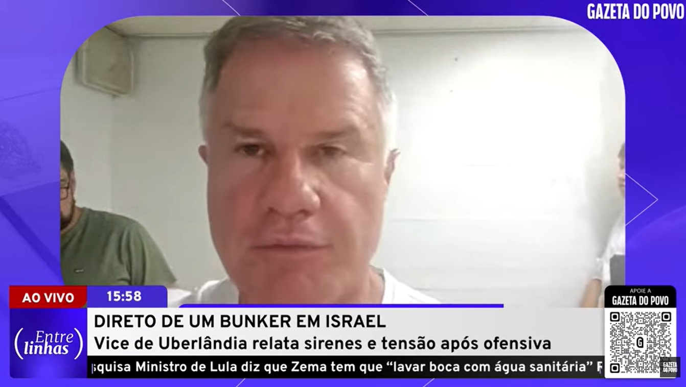 Vice-prefeito de Uberlândia (MG) fala sobre momentos de tensão em bombardeios de Irã sobre Israel.