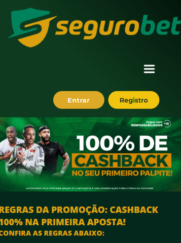 Cashback de 100% na Segurobet