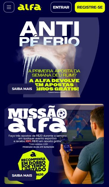 Oferta de aposta grátis na Alfabet