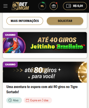 bônus de cadastro cassino