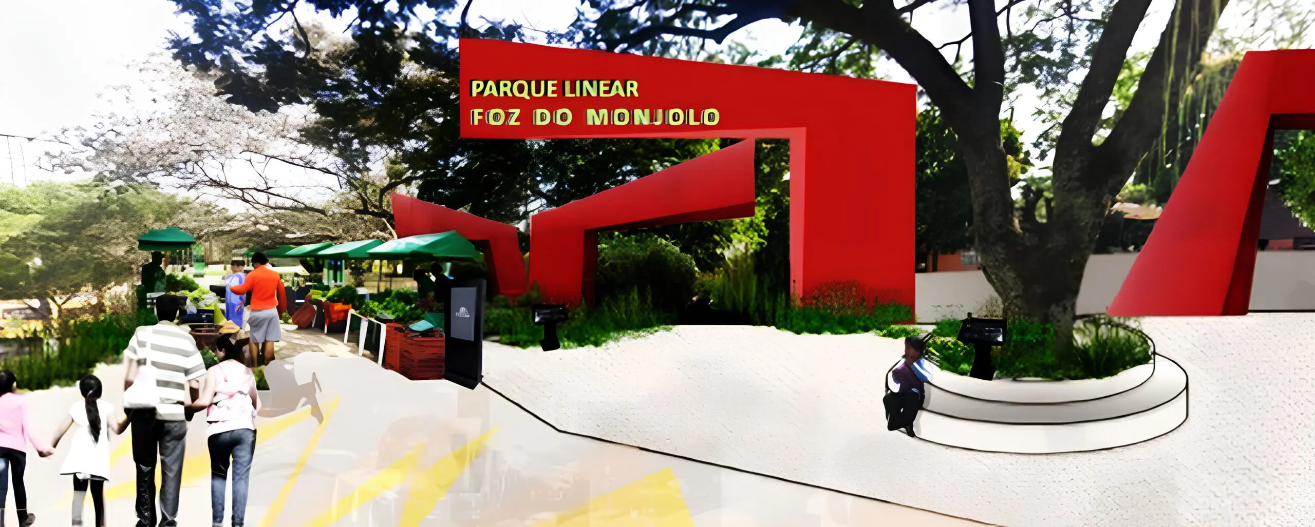 Parque linear na foz do Rio Monjolo será um novo espaço de lazer e turismo no centro de Foz do Iguaçu.