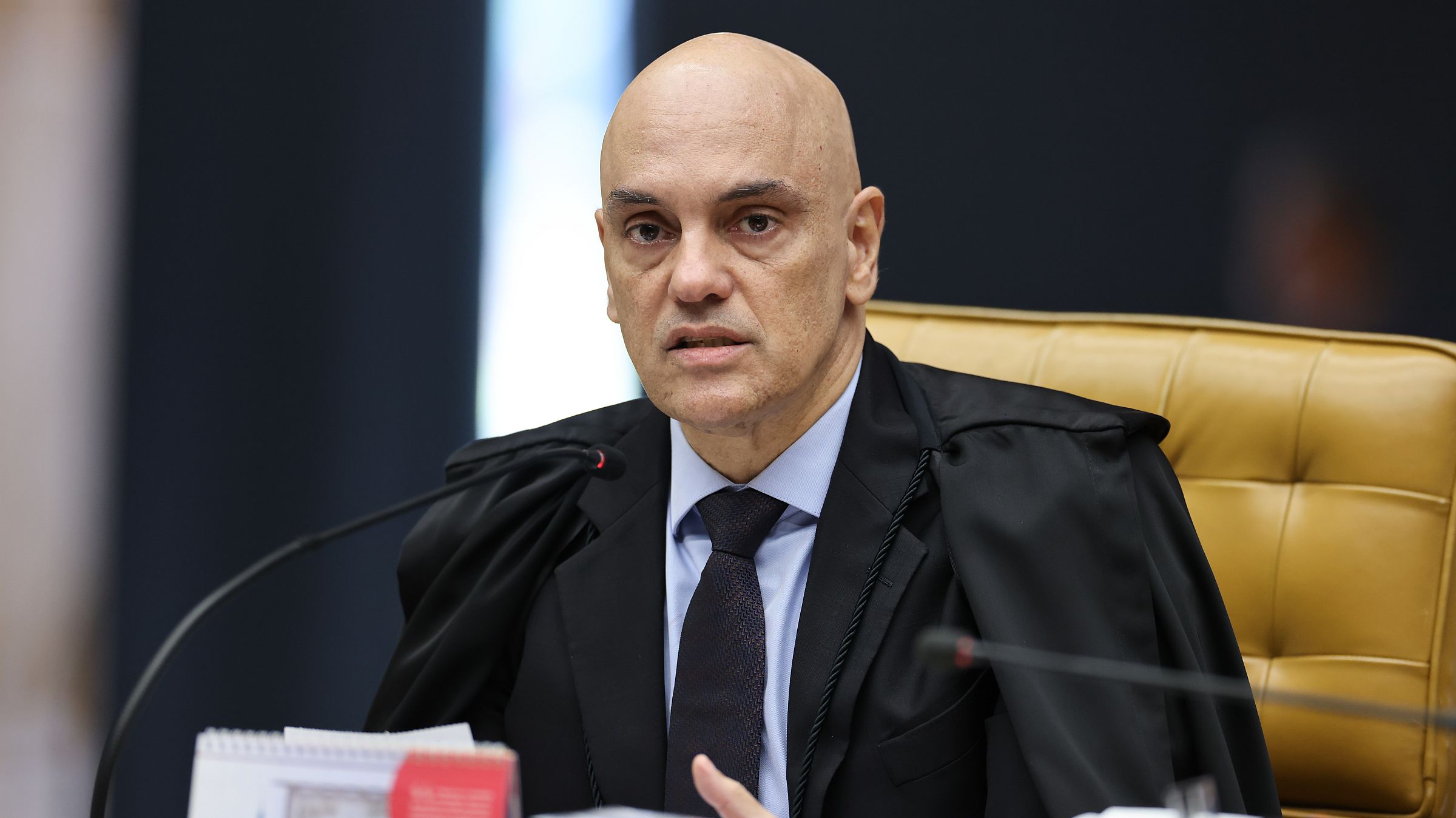 O ministro Alexandre de Moraes na sessão plenária do STF de 12 de junho.