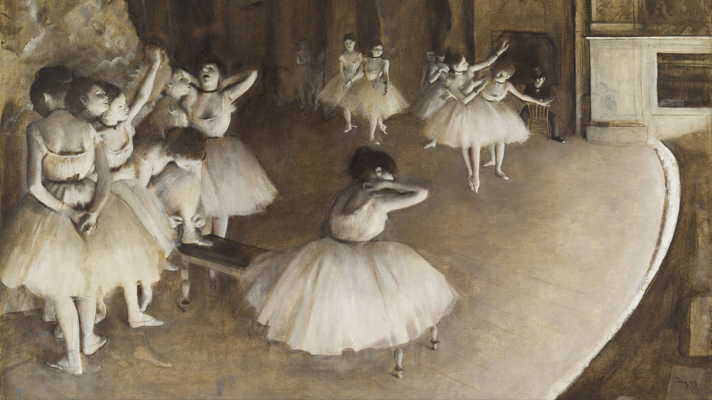 &#8220;Ensaio de balé no palco&#8221;, de Edgar Degas.