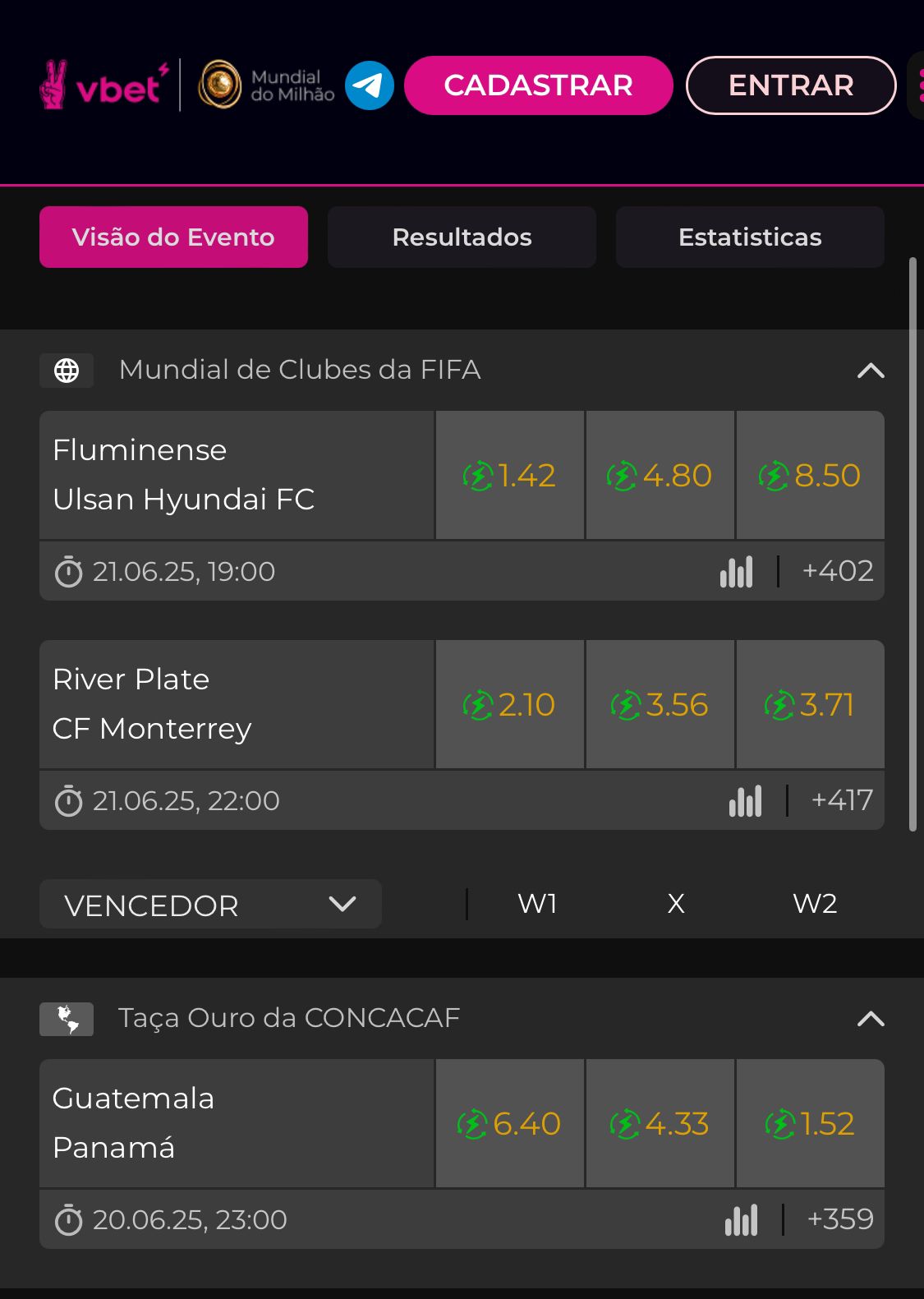 odds melhoradas vbet