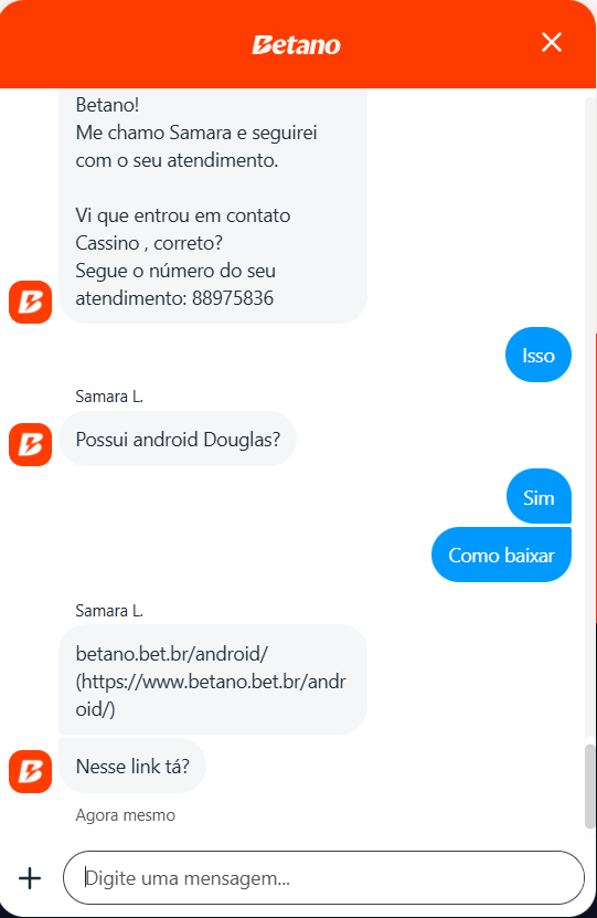 suporte ao cliente na betano