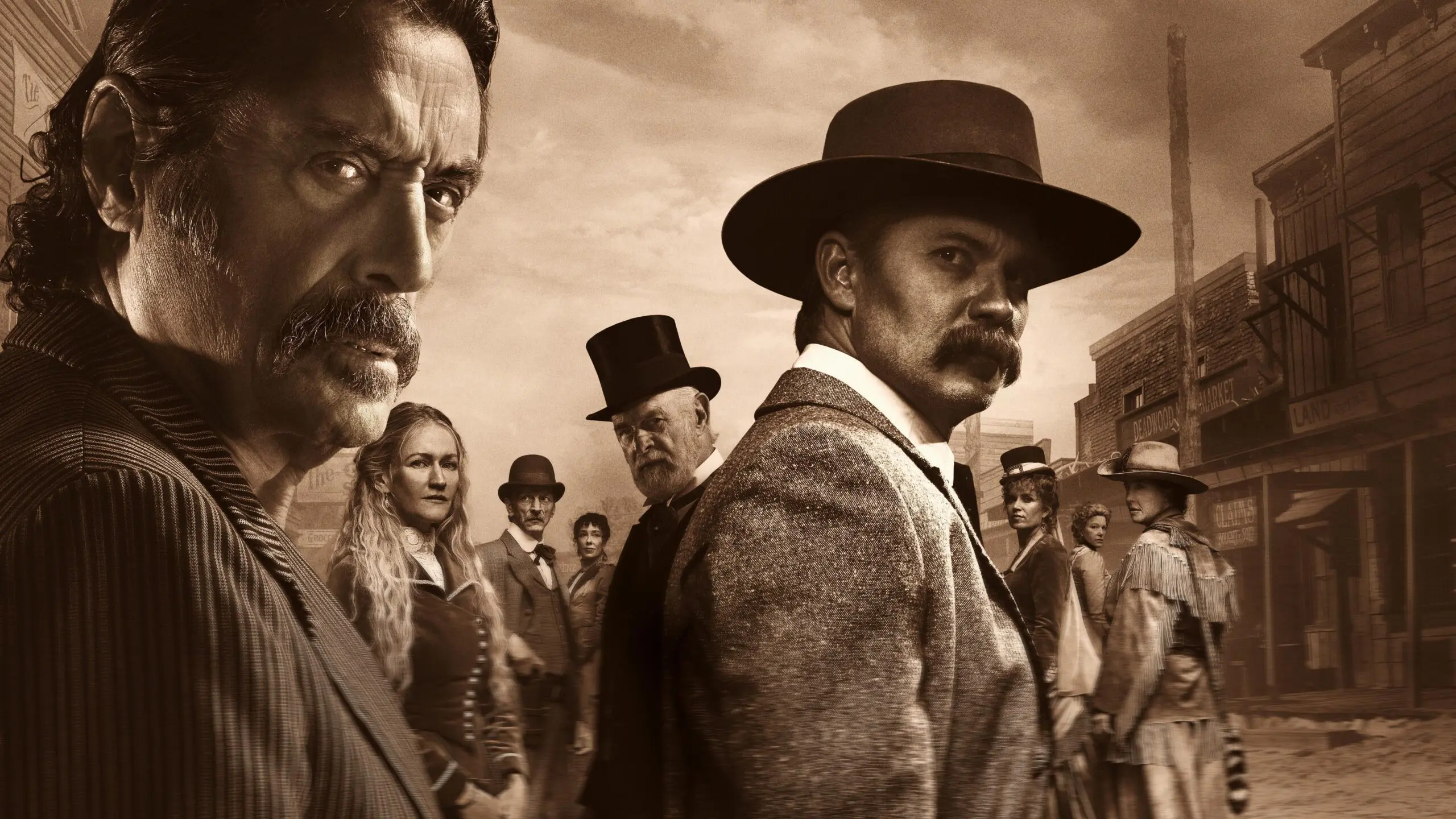 Elenco de "Deadwood", a série de faroeste que voltou como filme