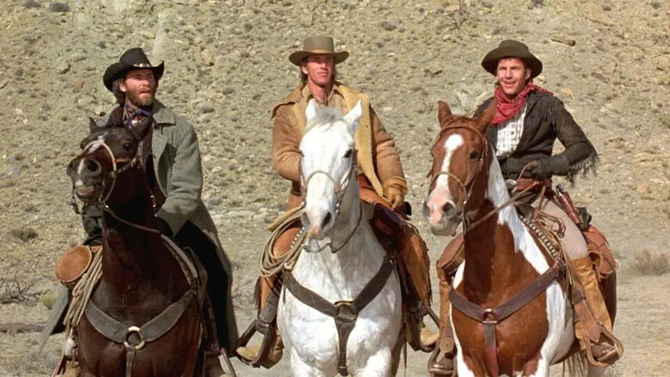 O grupo de caubóis do filme de 1985 de Lawrence Kasdan, "Silverado"