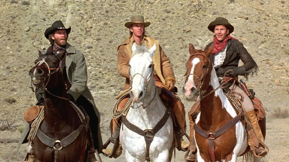 O grupo de caubóis do filme de 1985 de Lawrence Kasdan, "Silverado"