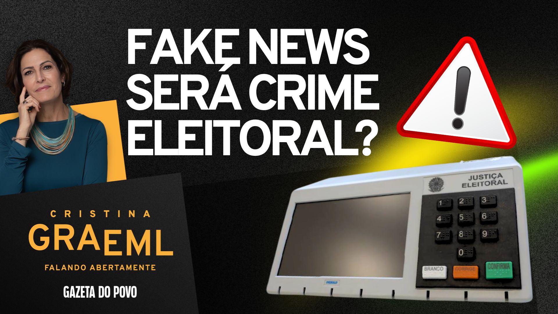 A comentarista Cristina Graeml fala sobre a votação no Senado do novo Código Eleitoral, com uma série de &#8220;pegadinhas&#8221; para o eleitor