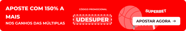 Aposte com 150% a mais - Código UDESUPER - Superbet