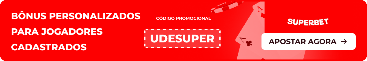 Bônus personalizado para jogadores cadastrados - Código UDESUPER - Superbet