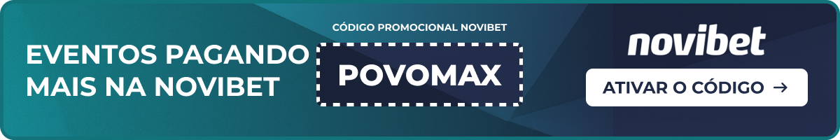 Evento pagando mais na Novibet - Código POVOMAX - Novibet