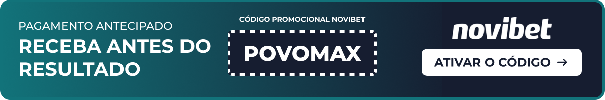 Pagamento antecipado - Código POVOMAX - Novibet