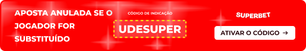 Aposta anulada se o jogador for substituído - Código UDESUPER - Superbet