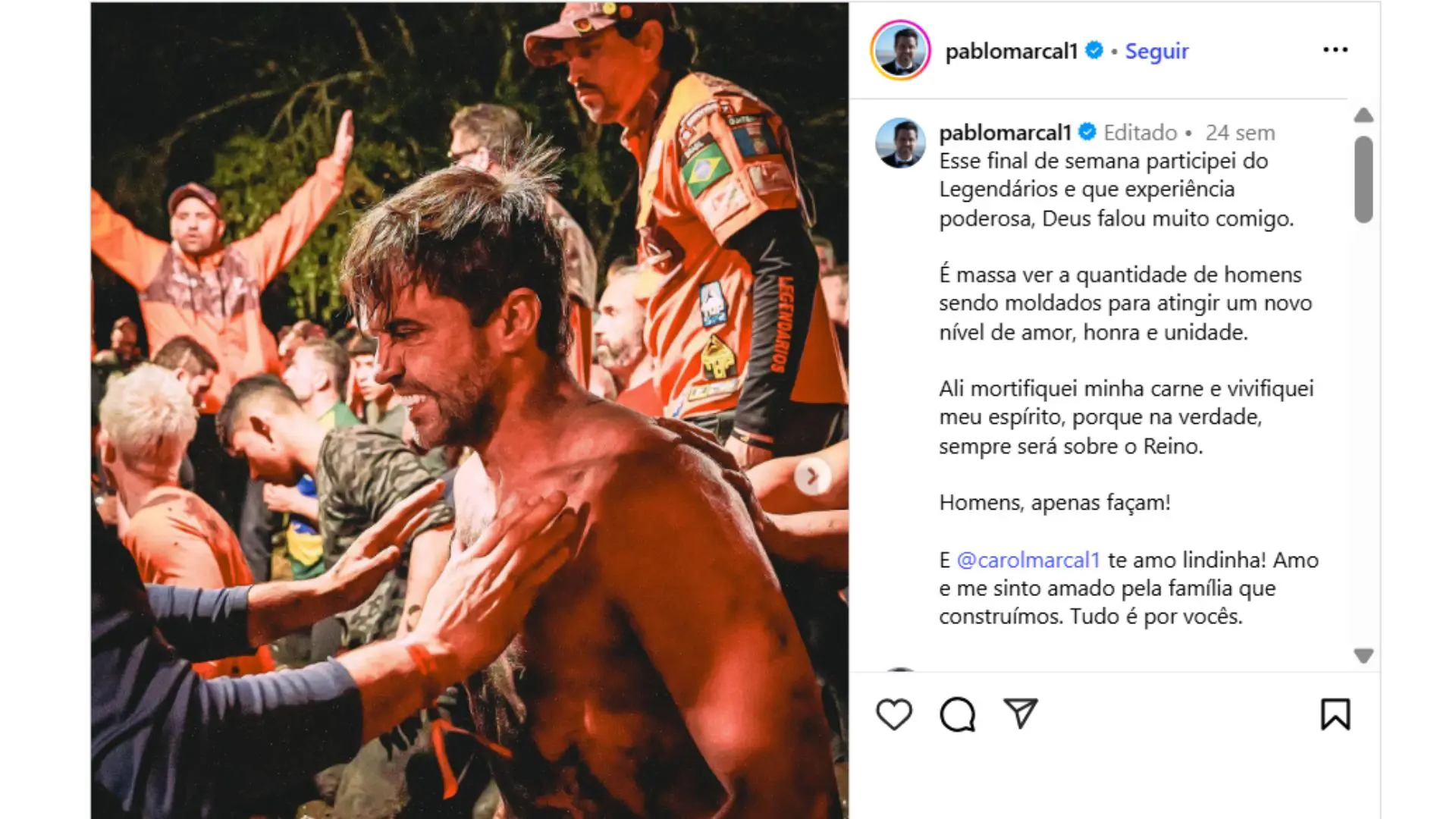 O influencer Pablo Marçal é um dos 10.128 participantes do Legendários no Brasil