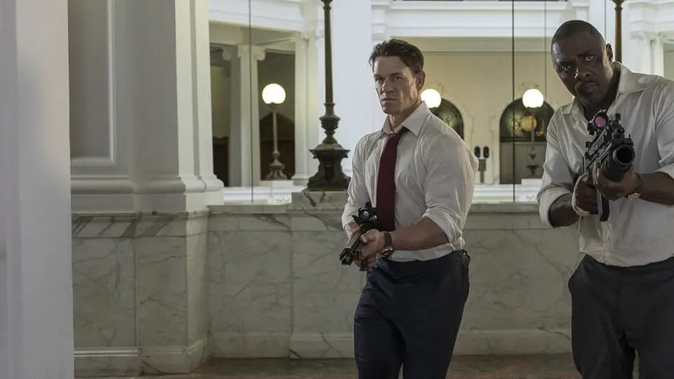 John Cena faz o presidente dos Estados Unidos e Idris Elba encarna o primeiro-ministro do Reino Unido