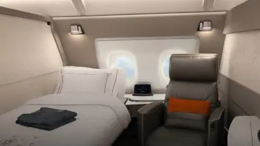 Singapore Airlines Primeira Classe