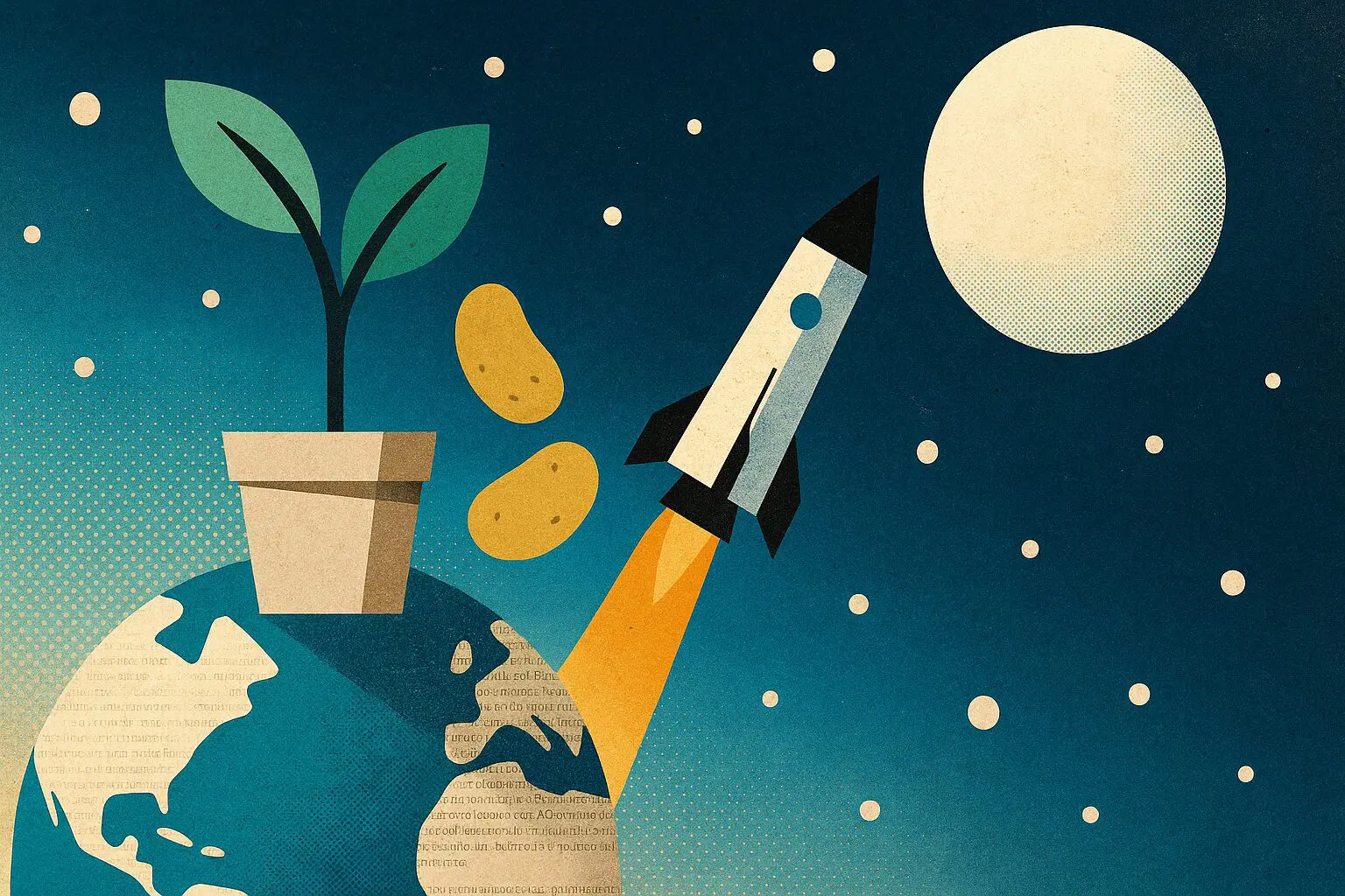 Pesquisas em agricultura espacial visam também o desenvolvimento de novas variedades vegetais e tecnologias de produção para uso na Terra