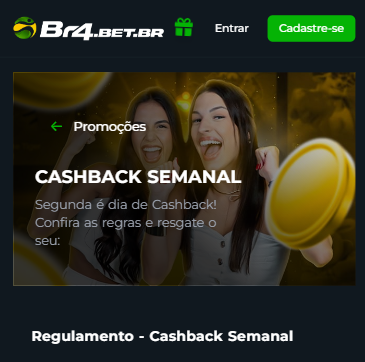cashback semanal br4bet