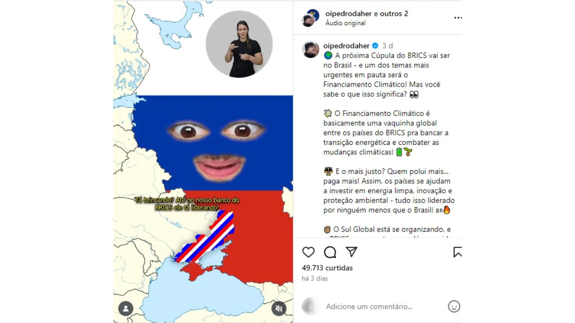 Vídeo compartilhado pelo governo Lula mostra regiões da Ucrânia marcadas como território russo