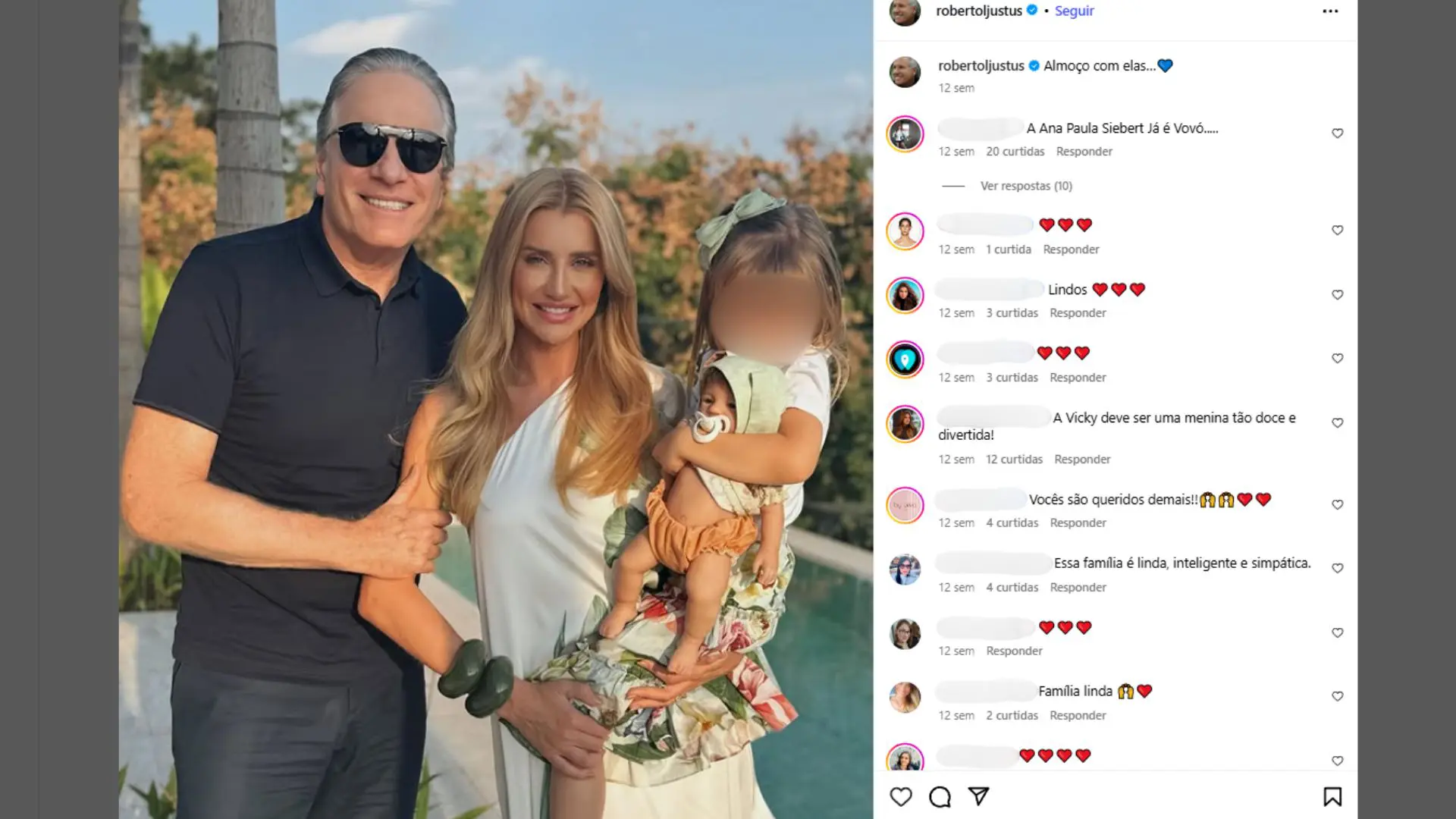 Família Justus é atacada nas redes sociais