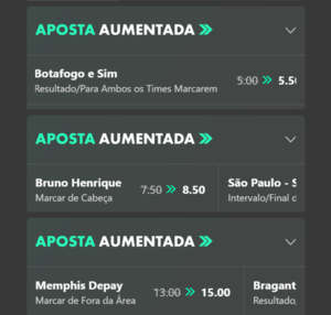 Odds da semana na bet365