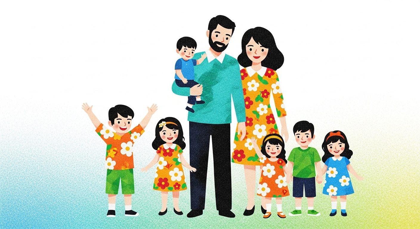 A nova onda de reportagens sobre famílias numerosas revela mais sobre a imprensa do que sobre os próprios pais e filhos