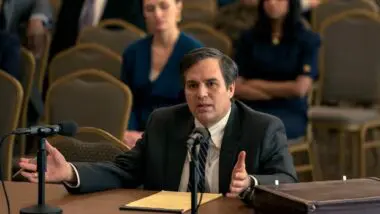 "The Price of Truth" (2019): Mark Ruffalo in a courtroom setting, capturing the tension of the decisive moment