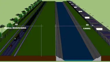 Projeto da faixa de infraestrutura no litoral do Paraná.