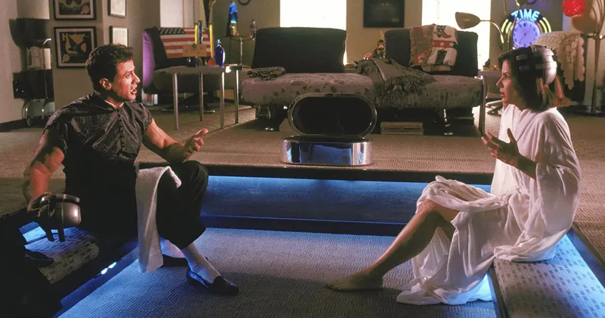 Stallone e Sandra Bullock em ação em O Demolidor.