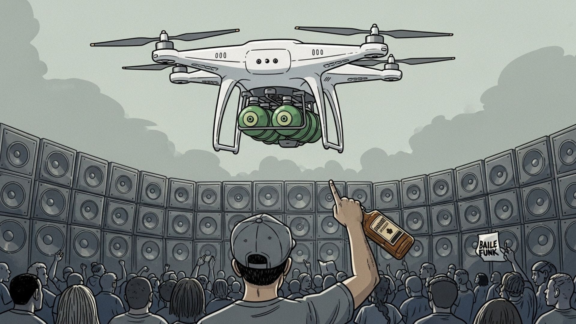 A cidade de Diadema (SP) empregará o uso de drones com granadas de gás para combater crimes em bailes funk