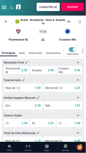Criar aposta na Novibet