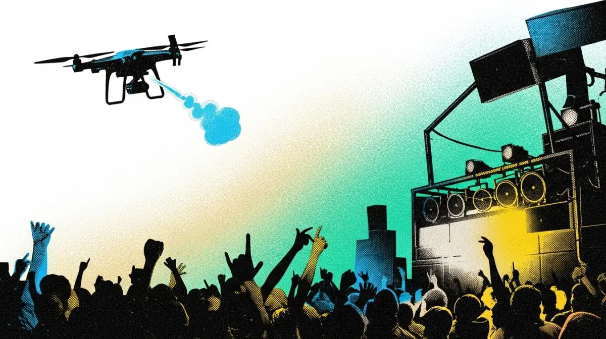 Drones gás lacrimogêneo