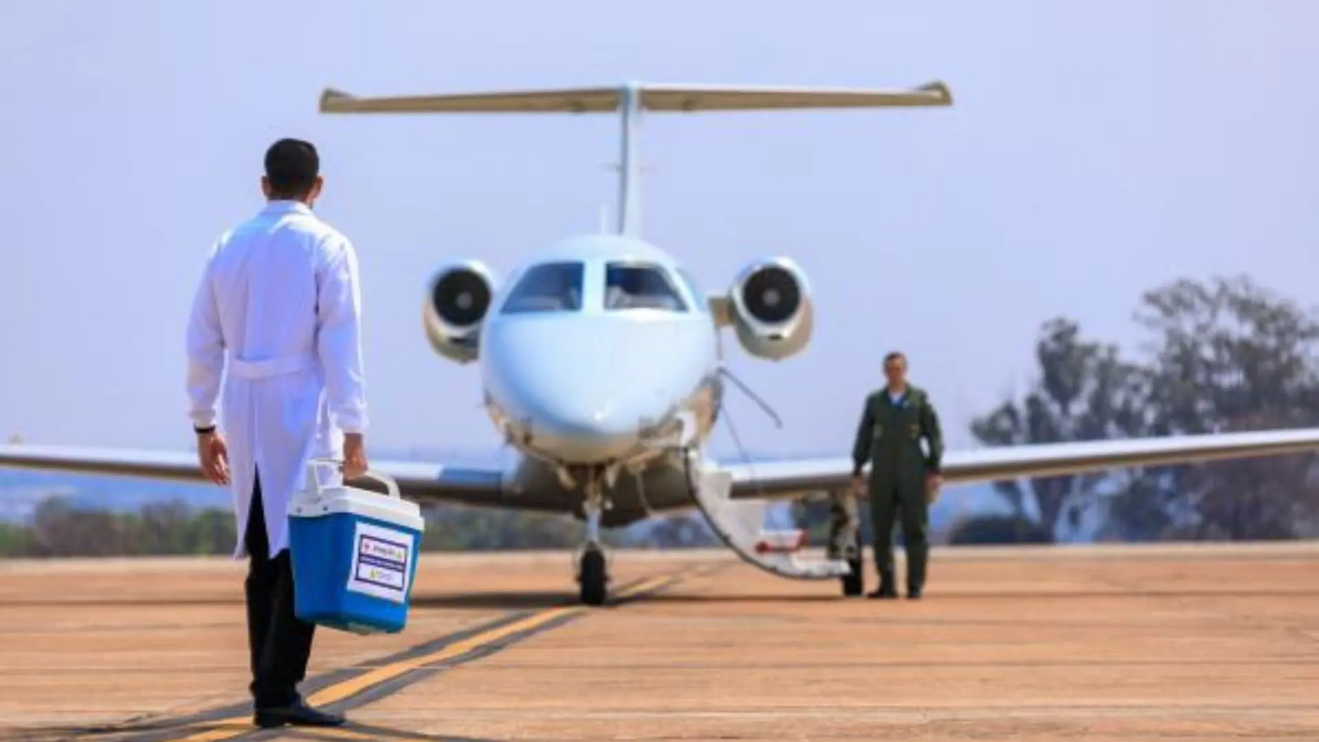 Aviões da FAB que transportam órgãos para transplantes.