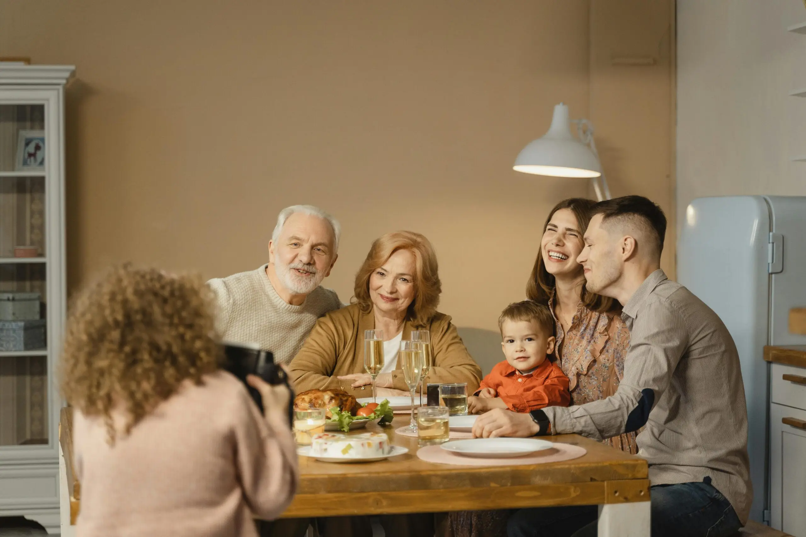 Família reunida para comemorar o Dia dos Avós.