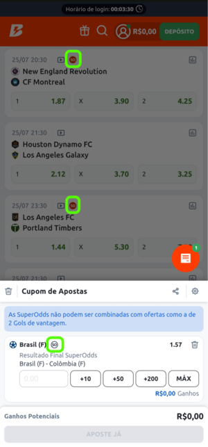 Cupom de apostas na Betano com Super Odds em jogo de Futebol