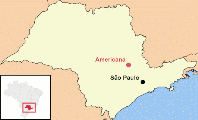 Cidade de Americana, localizada em São Paulo.