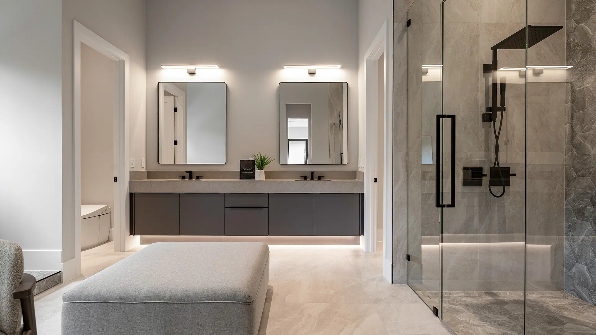 Banheiro design de interiores de luxo Andria Tagliari