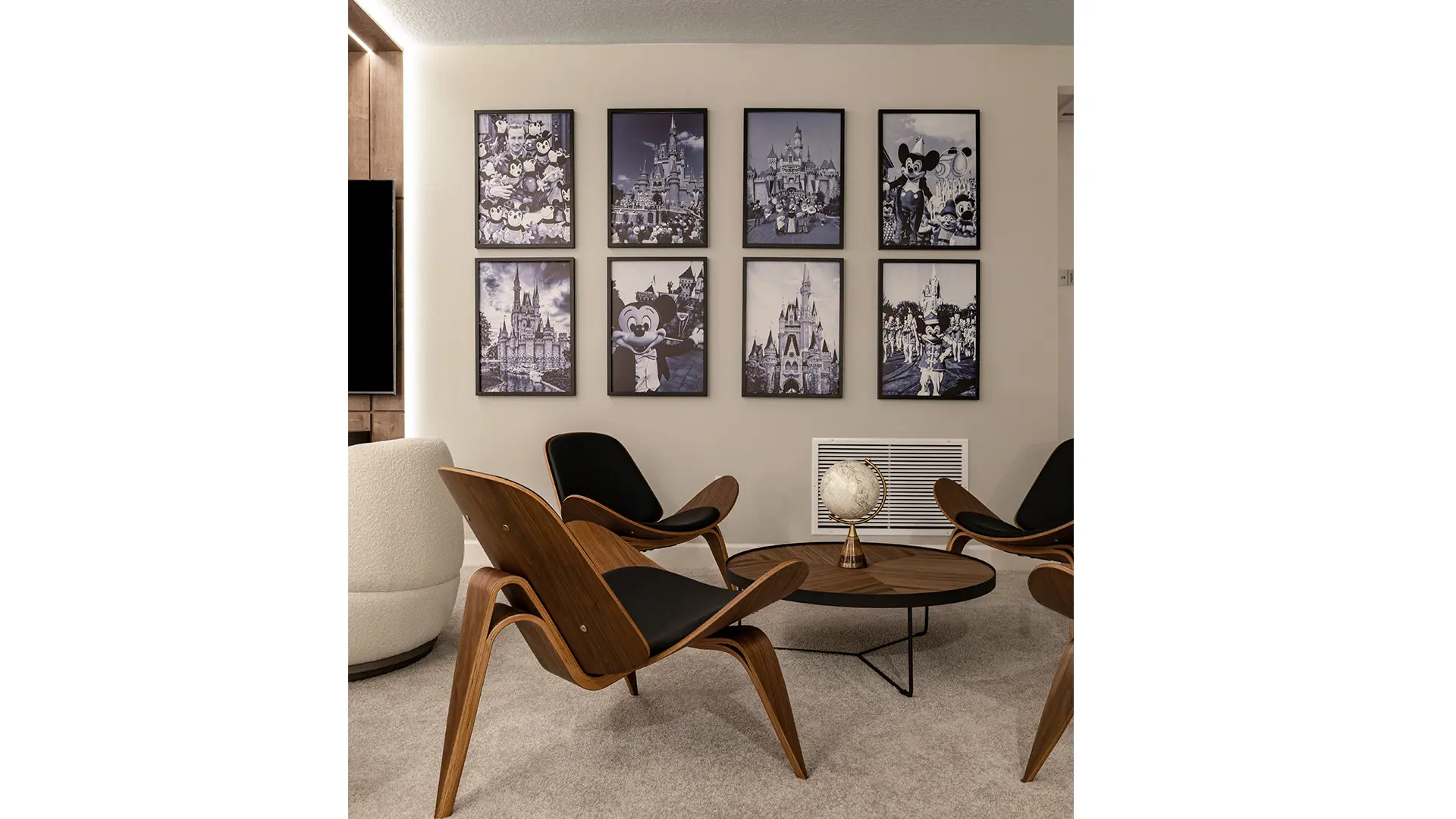 Sala de estar design de interiores de luxo Andria Tagliari