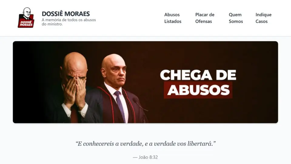 O Dossiê Moraes foi lançado nesta sexta-feira (1º) por um vereador de Curitiba e pretende reunir assinaturas de cidadãos para o “maior pedido de impeachment da história do país”