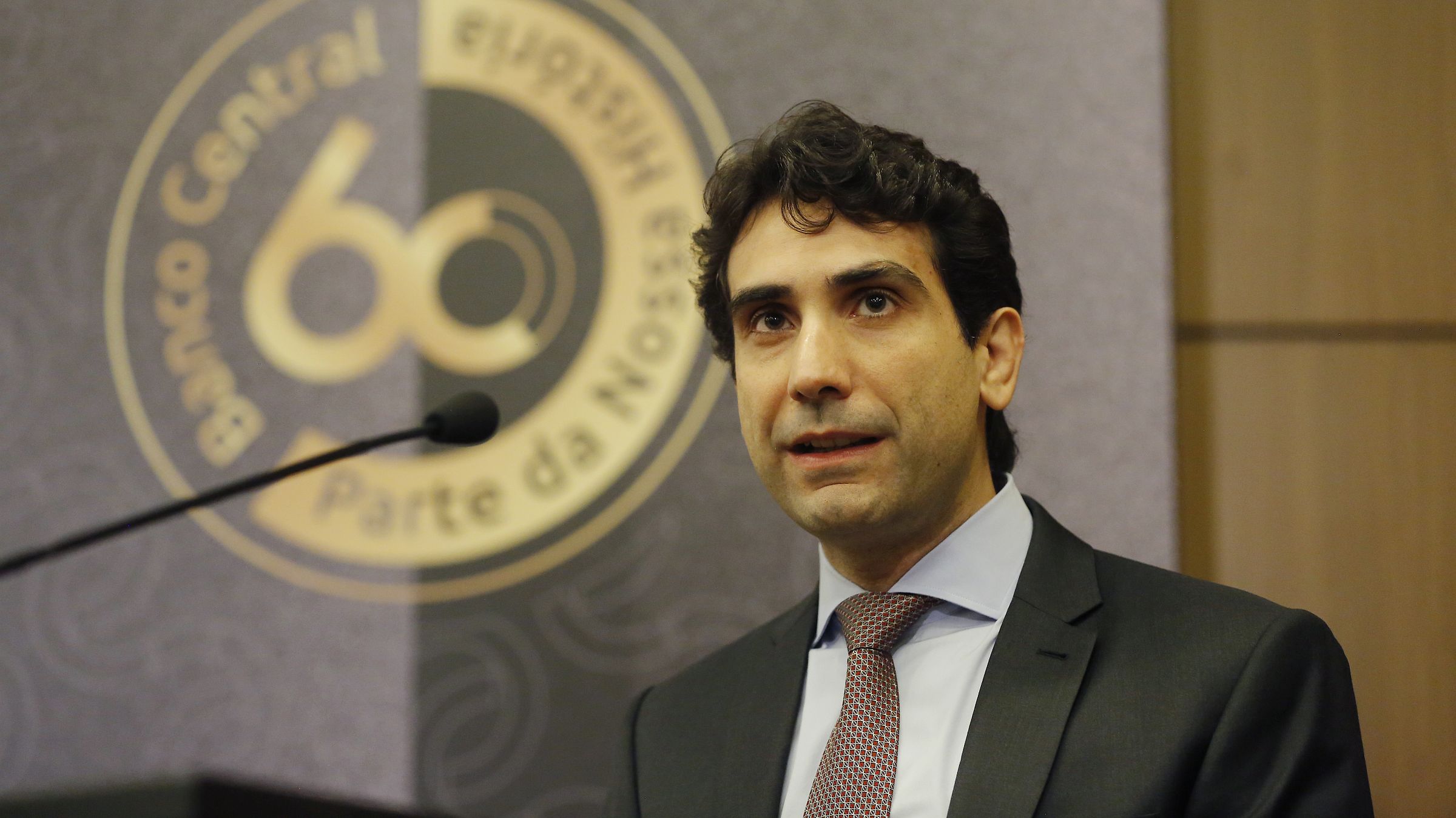 O presidente do Banco Central, Gabriel Galípolo, durante evento comemorativo dos 60 anos do BC, em abril de 2025.