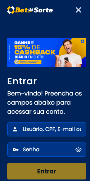 15% de cashback betdasorte