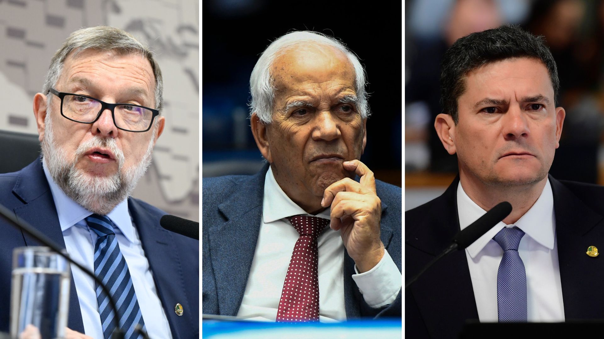 Flávio Arns, Oriovisto Guimarães e Sergio Moro são os três senadores do Paraná.