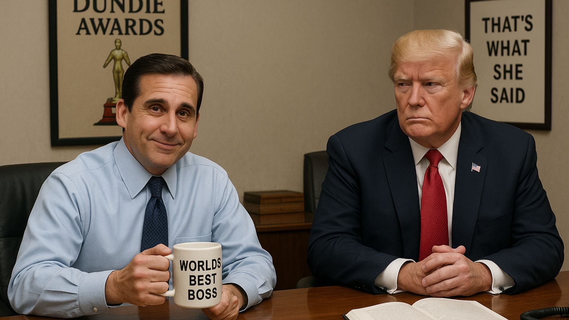 Michael Scott já começou a negociar com Trump.